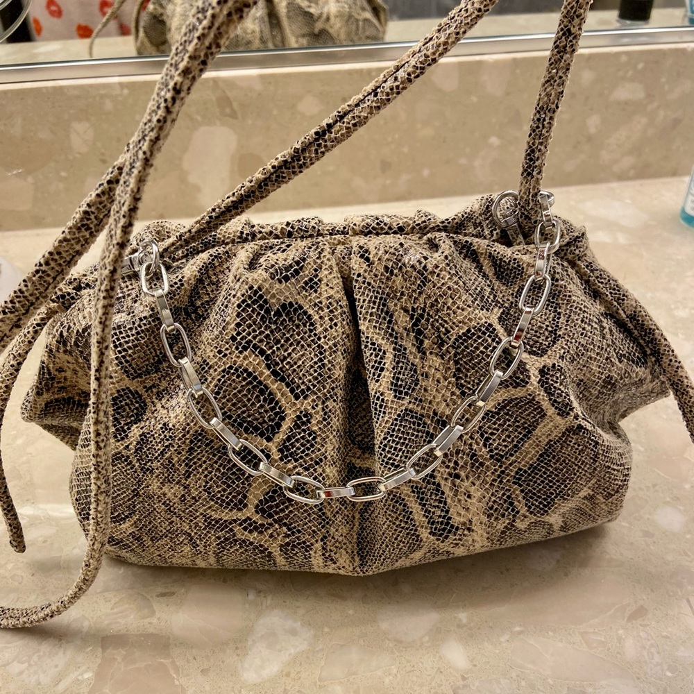 Python Shimmer Mini Crossbody Bag - image 1